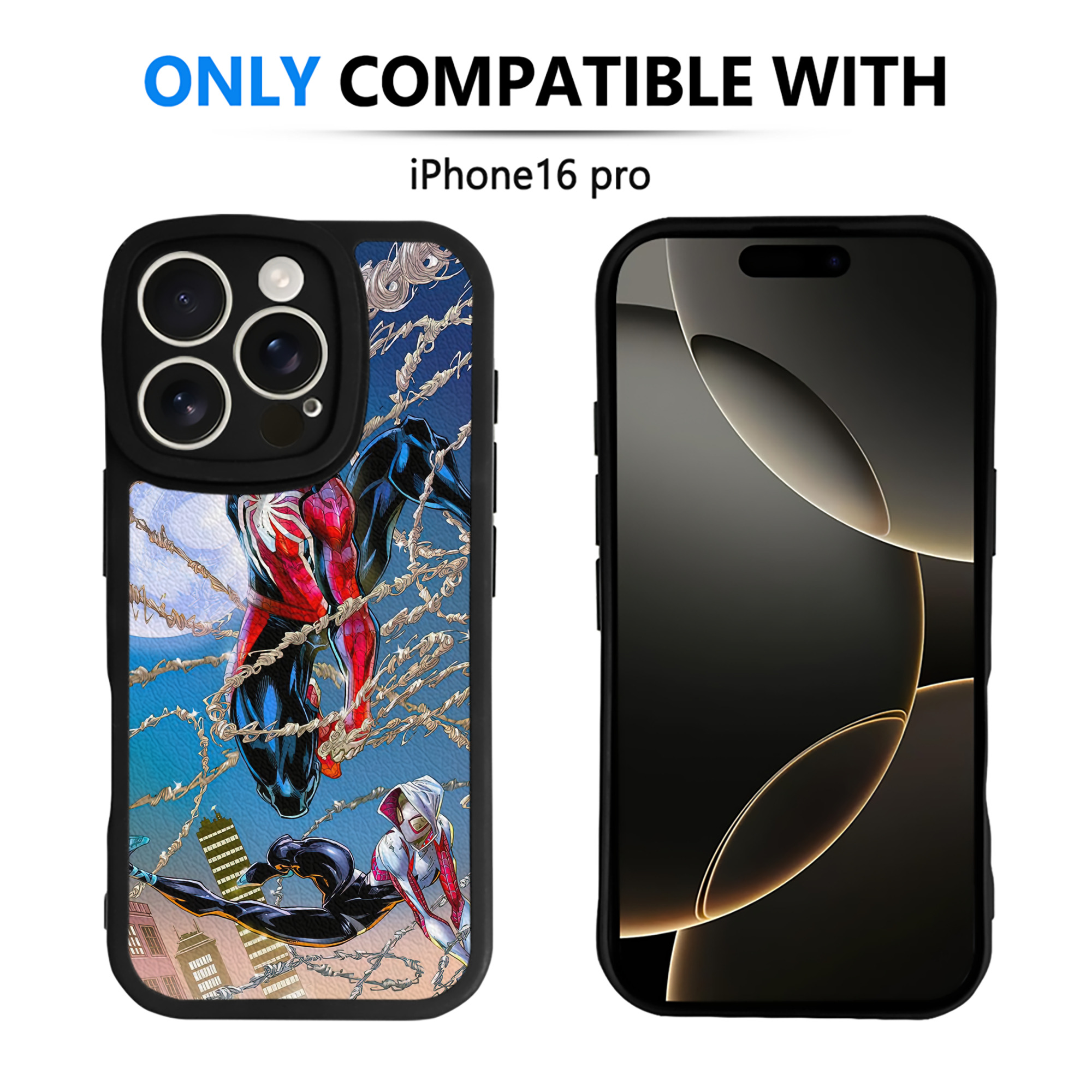Spider Man スパイダーマン 【iPhone 16シリーズ対応】シリコンスマホケース（レザー調） 材質：シリコン